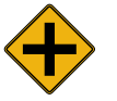 <p>THIS SIGN SHOWS ONE TYPE OF: </p><p>A. Intersection </p><p>B. Road curve </p><p>C. Right turn </p><p>D. Lane change</p>