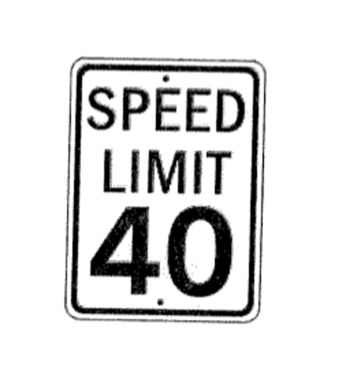<p>This sign means:</p><p>You should drive with the flow of traffic.</p><p>Limit your speed for the next 40 miles.</p><p>The speed limit is 40 miles per hour.</p><p>Speed limits are enforced for the next 40 miles.</p>
