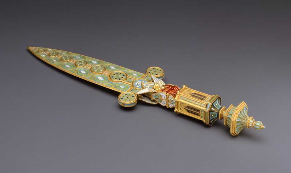 <p>Castellani — <em>Gold &amp; Enamel Letter Opener</em></p>