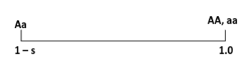 <p>Selection against heterozygote</p>