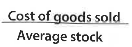 <p>Cost of sales / average stock</p>