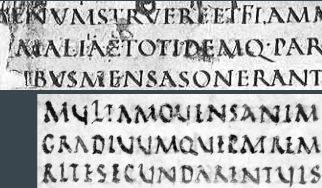 What were some characteristics of Roman Writing?