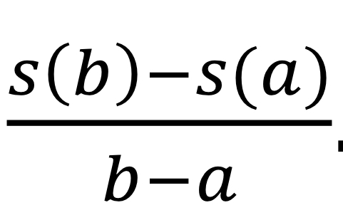 <p>(Speed 2 - speed 1)/(x2 - x1)</p>