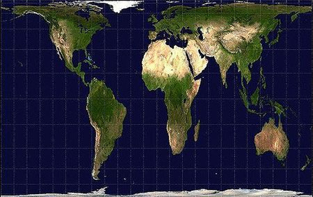 <p>An equal-area projection purposely centered on Africa in an attempt to treat all regions of Earth equally.</p>