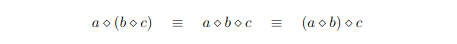 <p>This is an algebraic structure admitting notion of combining two values with a binary operation. Represented using &lt;&gt;. Associative as seen in the diagram. </p>