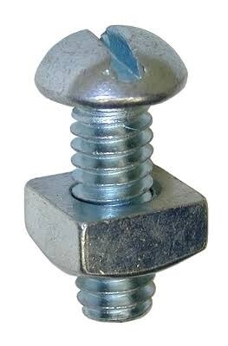 <p>A small, coarse-threaded machine screw.</p>