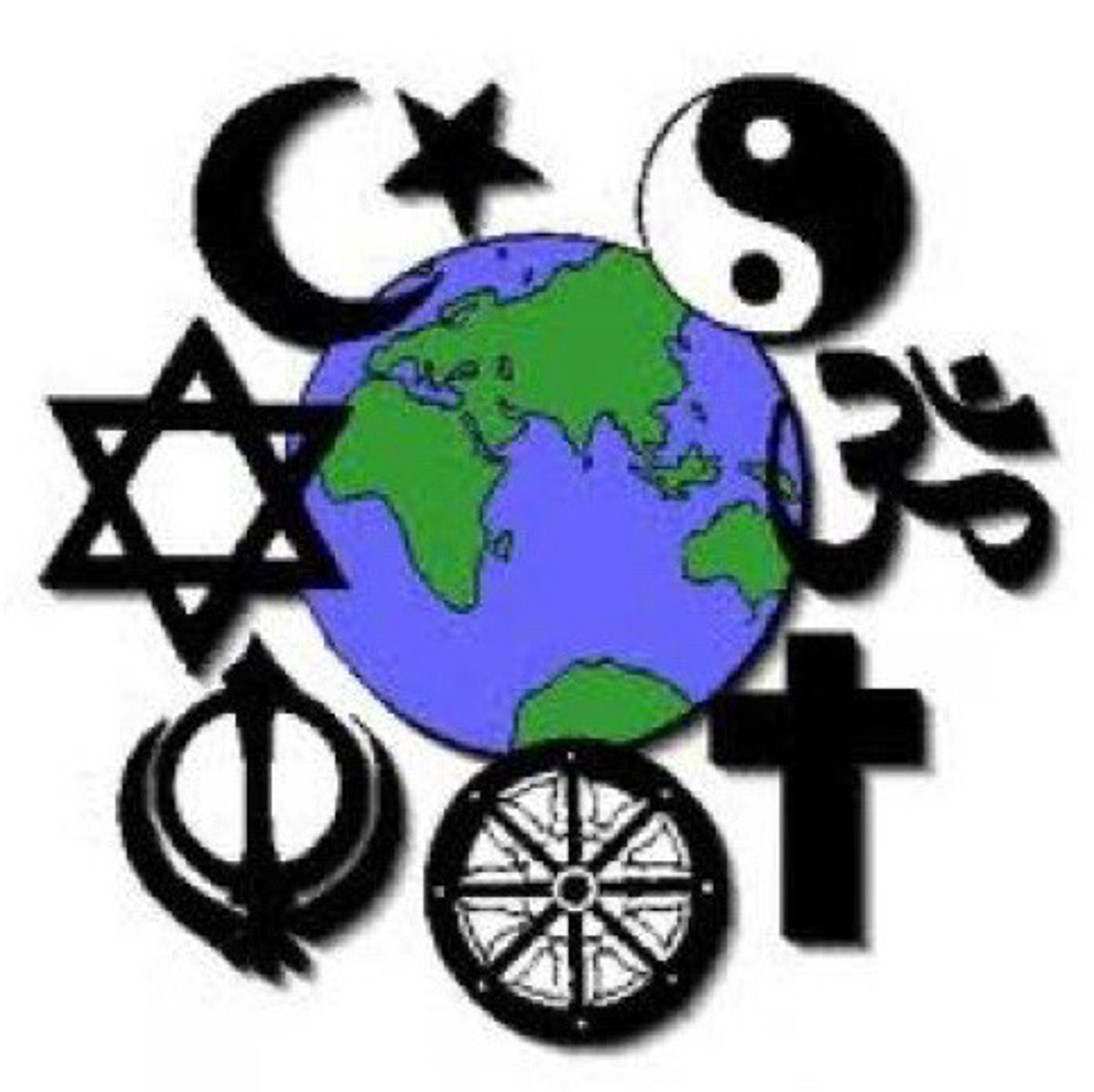 <p>1. Hinduism</p><p>2. Judaism</p><p>3. Buddhism</p><p>4. Christianity</p><p>5. Islam</p><p>6. Sikhism</p><p>7. Bahai</p>