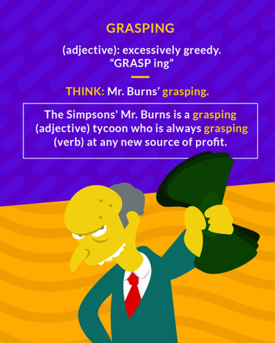 <p>covetous, greedy</p><p>(adj.) greedy</p>