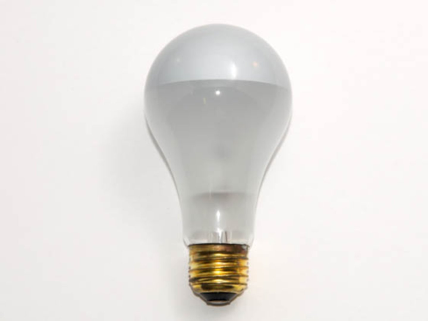 <p>An A - Bulb having a hemispherical reflective silver bowl opposite the lamp base to decrease glare.</p>
