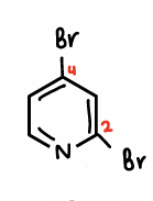 <p>What is the chemoselectivity when there are 2 halogens on a N-substituted ring?</p>