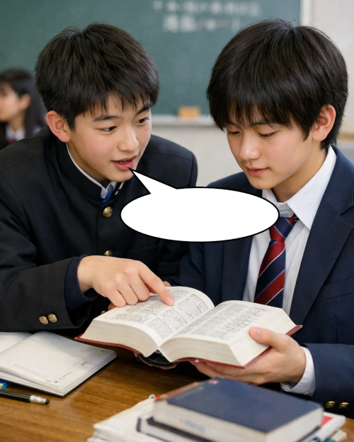 <p>(v. phrase) <em>to look for information in a dictionary or reference book, or by using a computer</em></p><p>“_______ this English word. What does it mean in Japanese?”</p>