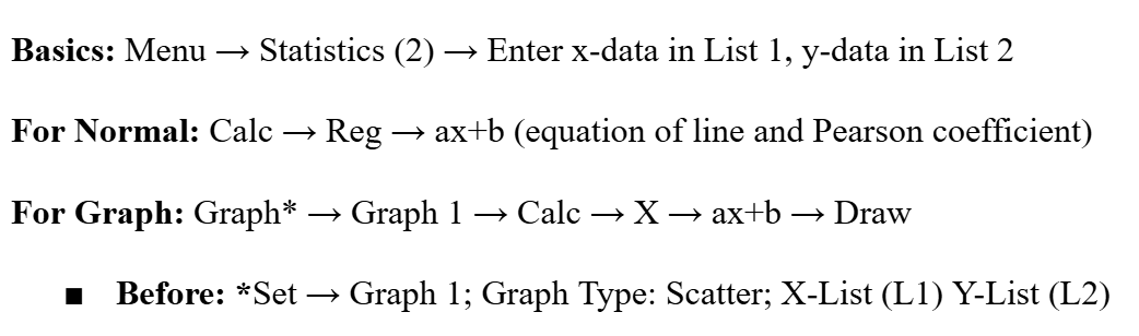 <p><span>Calculated by minimizing the distance of the squares of the residuals of each data point from the trendline (done by computer/calculator) in the form (y=ax+b) or (y=a+bx).</span></p>