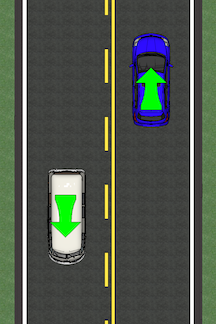 <p>One solid yellow line with a broken yellow line</p>