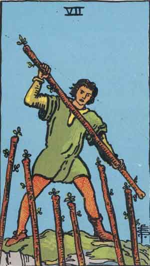 <p>7 of wands</p>