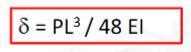 <p>Point Load Deflection (Middle)</p>