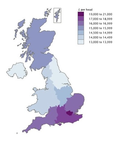 <p><strong>High incomes in London</strong></p><ul><li><p>Capital city</p></li><li><p>Major company headquarters</p></li><li><p>Large Quaternary sector (London Docklands major IT hub)</p></li><li><p>Job availability</p></li></ul><p>London has the highest % of students with GCSE passes and adults with a university degree</p><ul><li><p>This relationship is linked with employment - those with higher qualifications are more likely to live in London/ move there</p></li><li><p>Then their children are more likely to pass GCSEs with high grades as a result of paid extra tuition, or a culture of doing homework</p></li></ul><p><strong>Low incomes Midlands</strong></p><ul><li><p>Global shift</p></li><li><p>Deindustrialiation</p></li><li><p>Brain drain</p></li><li><p>Declining secondary sectors</p></li></ul>
