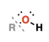 <ul><li><p>R-OH —&gt; contains carbon bonded to the hydroxyl group -OH</p></li><li><p>examples: methanol, propanol</p></li><li><p>O-H bond is highly polarized and participates in hydrogen bonding </p></li><li><p>hydroxyl groups also increase water solubility </p></li><li><p>weak acids; can also act as Lewis bases </p></li></ul><p></p>