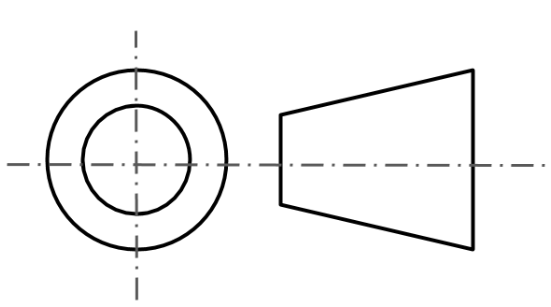 <p>Picks views and sizes, in the U.S. and Canada use the 3rd angle (pictured), everywhere else uses the 1st. It tells you things like quadrant, plane of projection, which is the front view (3rd is the bottom of the horizontal axis), right is the vertical axis, etc. </p>