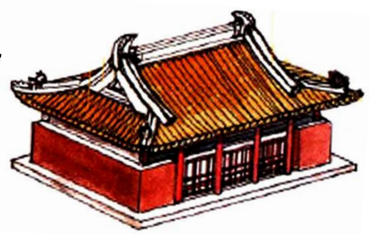 <p>Gable and Hip roofs were traditionally used on the less important palace, government and religious buildings. </p>