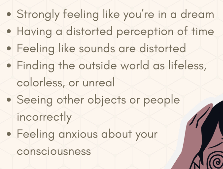 <p><span style="color: #ffffff">a mental health condition that causes persistent feelings of detachment from oneself or one's surroundings. The primary symptom is a distorted perception of the body</span></p>