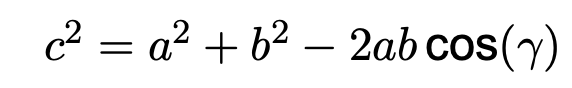 <p>*gamma = angle opposite to c</p>