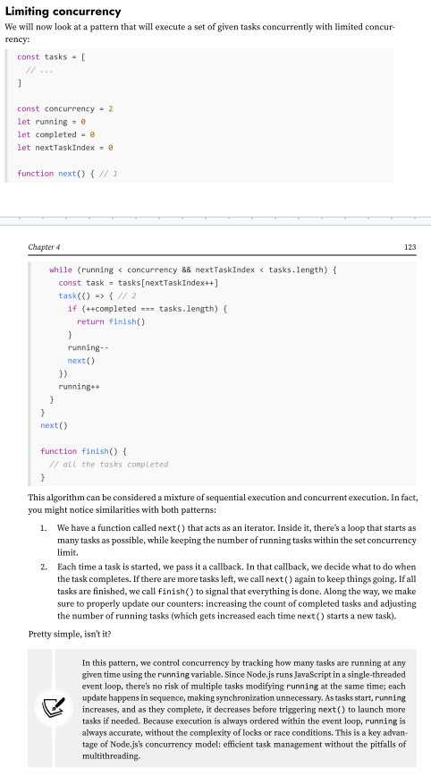 <p>The following diagram shows a scenario where we have 5 tasks to run concurrently, but we’ve set a concurrency limit of 2.<br></p><img src="https://knowt-user-attachments.s3.amazonaws.com/31216c6f-d2aa-46ea-87ea-3eab4e984f53.png" data-width="75%" data-align="center" alt="knowt flashcard image"><p></p>