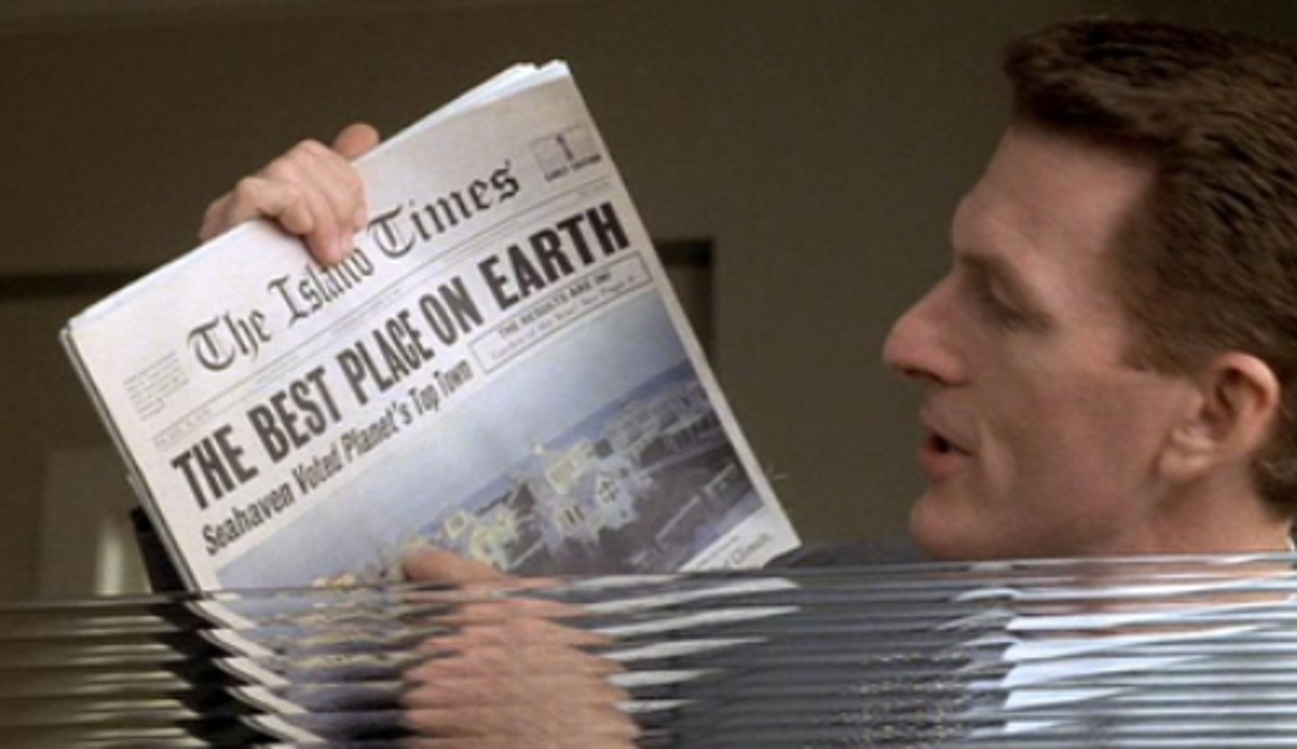 <p>The newspaper was used to spread misinformation to Truman.</p><p>At the start of the film it was used to show how routine his life was. This is in contrast later in the film when he doesn't buy a newspaper signifying that he is starting to rebel.</p>