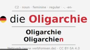<p>Die Oligarchie / oligarquía</p>