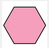 <p>a hexagon with six sides of equal length</p>