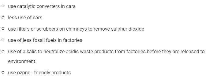 We can reduce pollution by; 