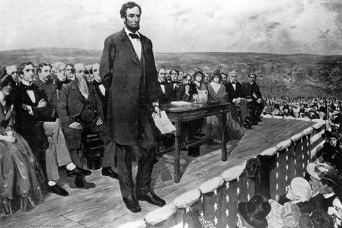 <p>Speech given as Lincoln takes office, ensured the south that he would not abolish slavery where it is already established, but would keep it from spreading to the west. Warns the south that he will act to preserve the Union as southern states start to secede.</p>