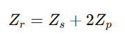 <ul><li><p>Formeln används när man vill kontrollera något i en kugghjul.</p></li><li><p>Används när man ska bygga en planetväxel.</p></li><li><p>Ett exempelfråga kan vara:</p><ul><li><p>Bestäm ringhjulets tandantal. </p></li><li><p>Hur många tänder måste planethjulet ha? </p></li></ul></li><li><p>Då används denna formeln. </p></li></ul><p></p><p><strong>Formeln: </strong></p><p>Se bilden.</p>
