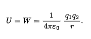 <p>equal to work needed to assemble the system </p>