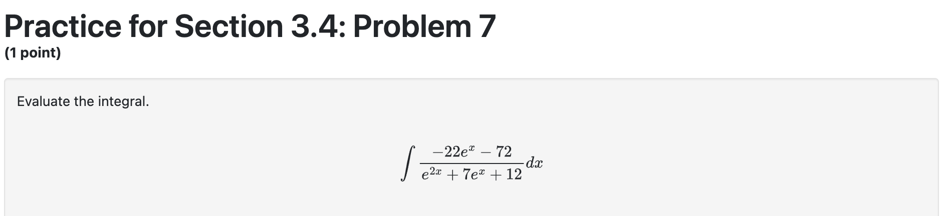 <p>Evaluate the indefinite integral (hint: apply u-sub first)</p>