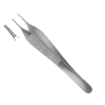 <p>Picks up skin or tissue during suturing.</p>