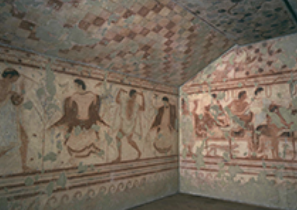<p>480-470 BCE, Tufa and fresco, Tarquinia Italy</p>