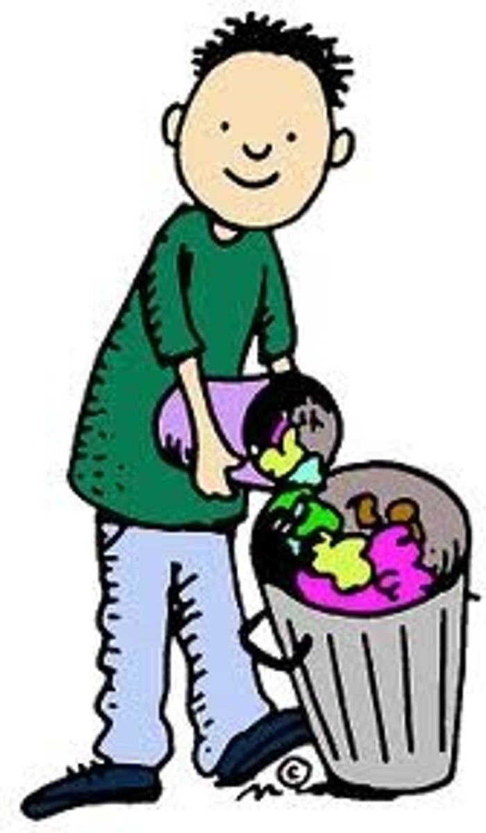 <p>to take out the trash</p>