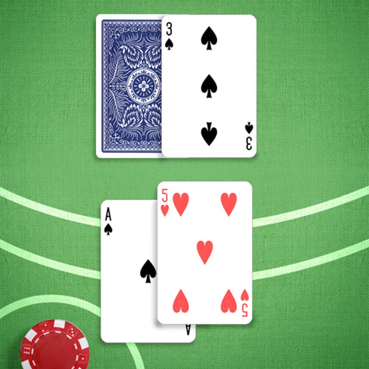 <p>You: 16</p><p>Dealer's Upcard: 3</p>