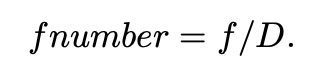 <p>controlled with a diaphragm with diameter D. The light-gathering capability is expressed as the f-number. Higher f-numbers have smaller apertures, deeper depths of fields and require longer exposures.</p>