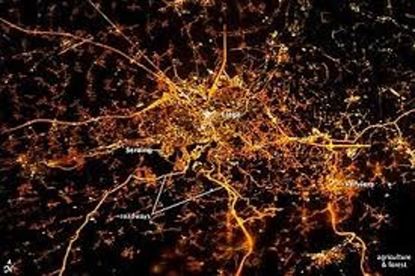 <p>A change in density of people over distance.</p>
