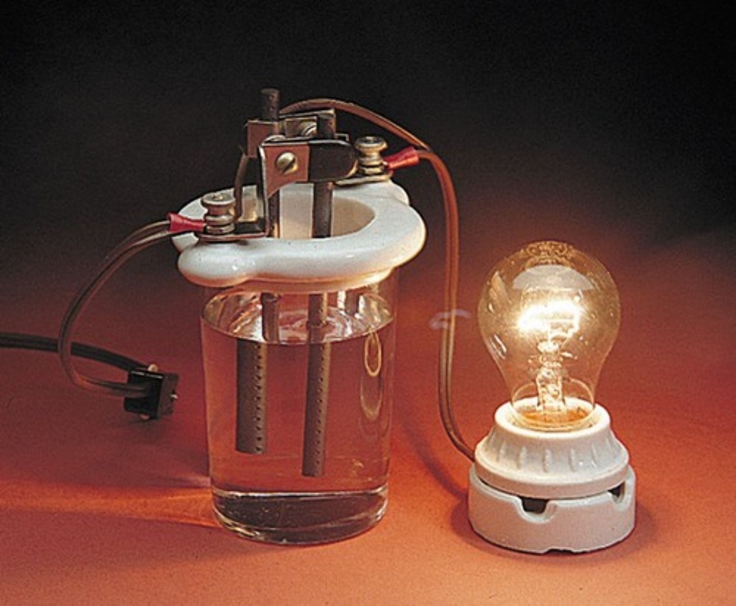 <p>Substance whose aqueous solution conducts electricity.</p>