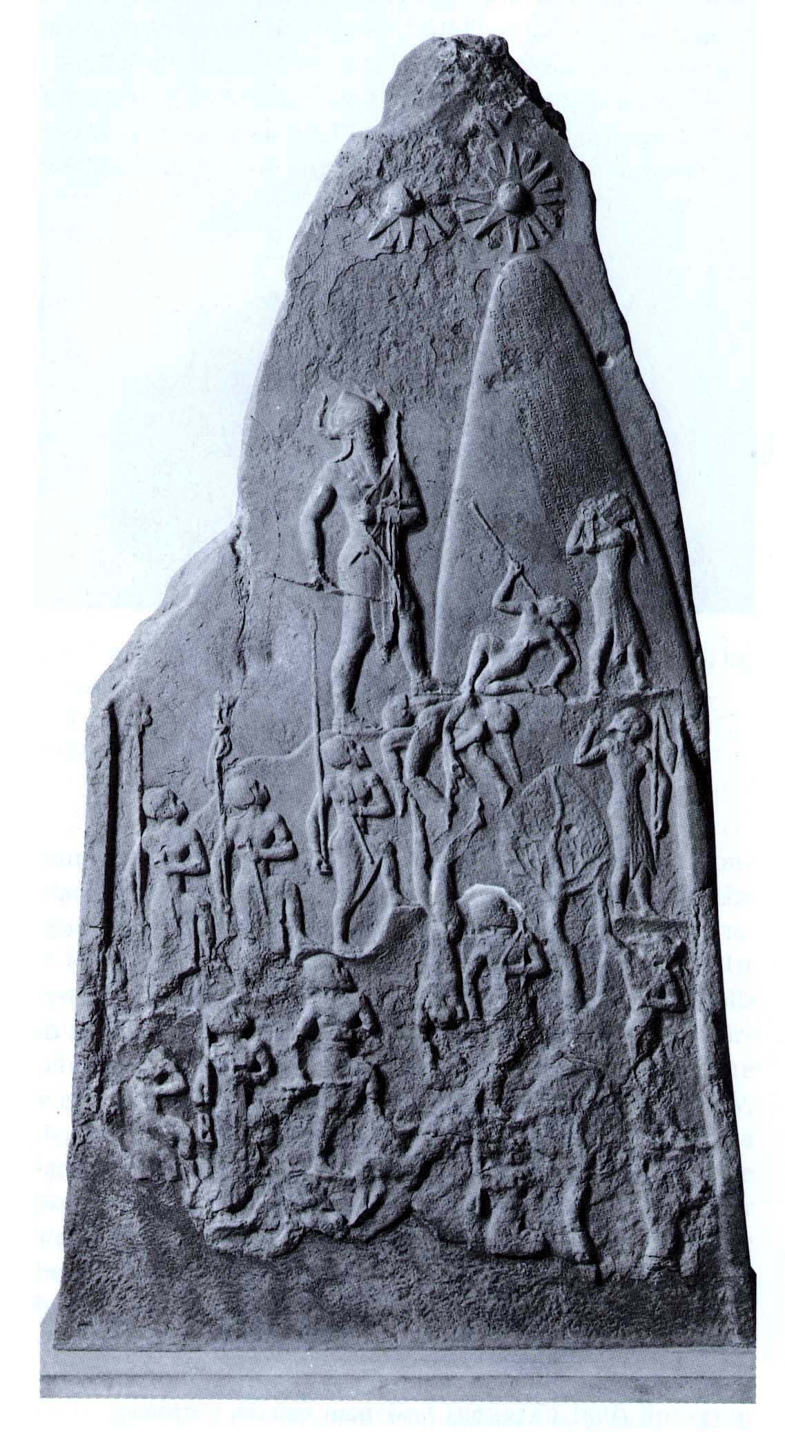 <p>(Akkadian culture) Stele of Naram-Sin: Made in-</p>