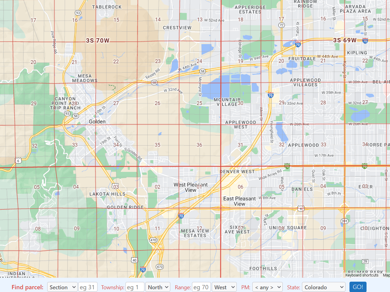 <p>a method for subdividing land in the US, creates a grid by dividing land into six mile square townships which are further divided into 36 square-mile sections</p>
