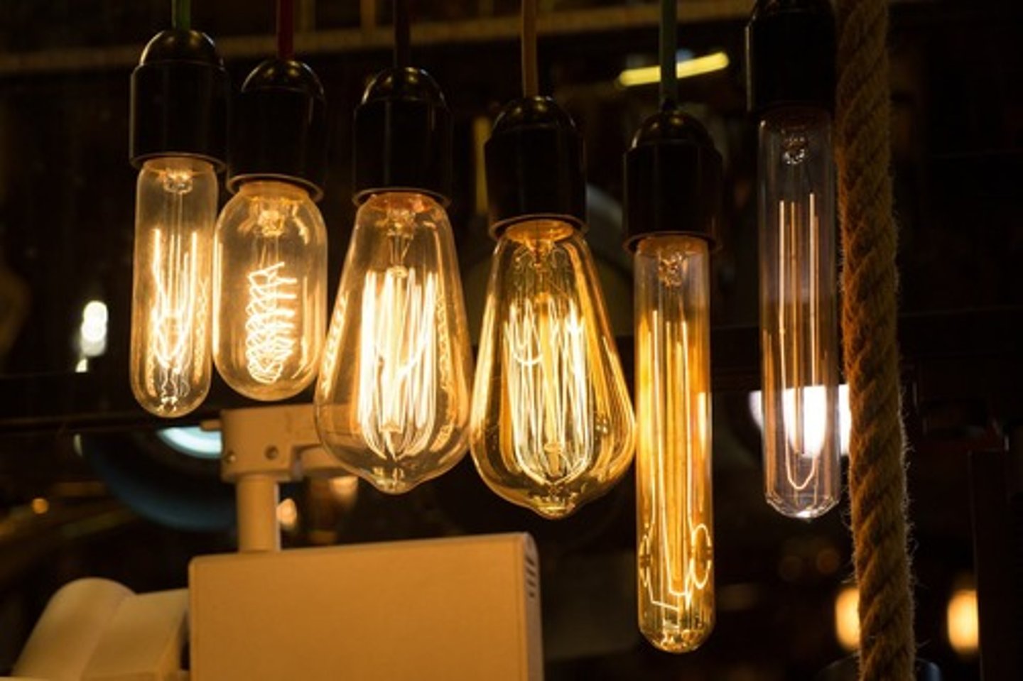 <p>A lamp in which a filamen gives off light when heated</p><p>to incandescence by electric current. Also called as</p><p><strong>light bulb</strong></p>