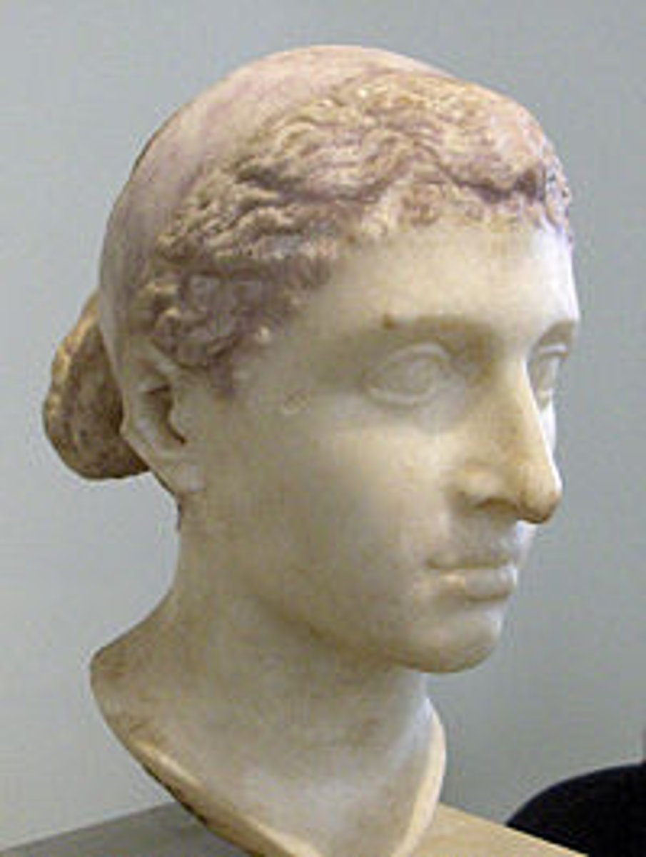 <p>(69 BC - 12 August 30 BC). The last active pharaoh of Ptolemaic Egypt. Unlike her Greek predecessors after Alexander's death during the Hellenistic age, she learnt Egyptian. She represented herself as the reincarnation of the goddess Isis.</p>