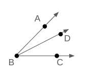 <p>m∠ABD+m∠DBC=m∠ABC</p>