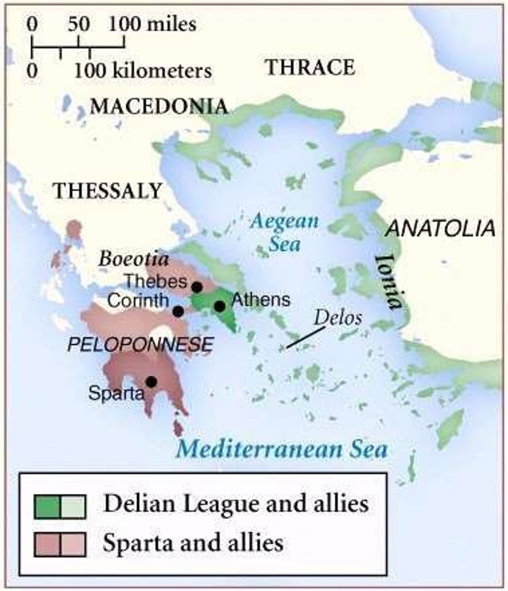 <p>Alliance formed to defend against Persian attacks.</p>
