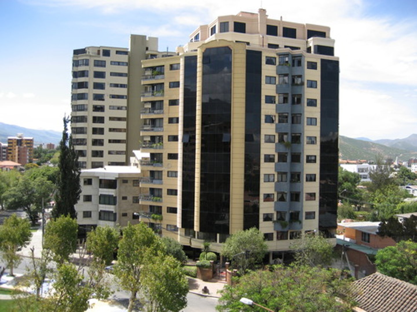 <p>the apartment building</p>