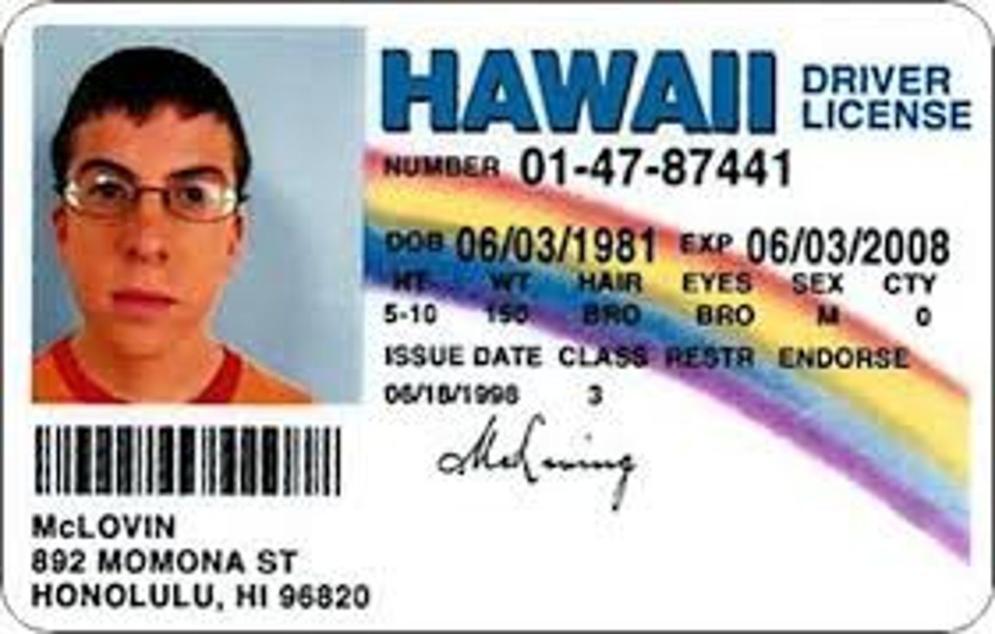 <p>the driver's license</p>