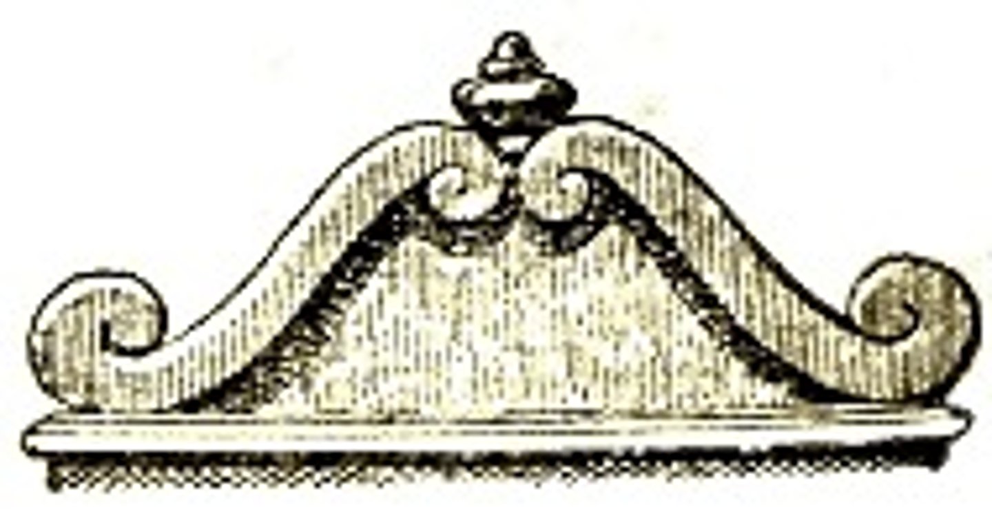 <p>A type of baroque pediment</p>